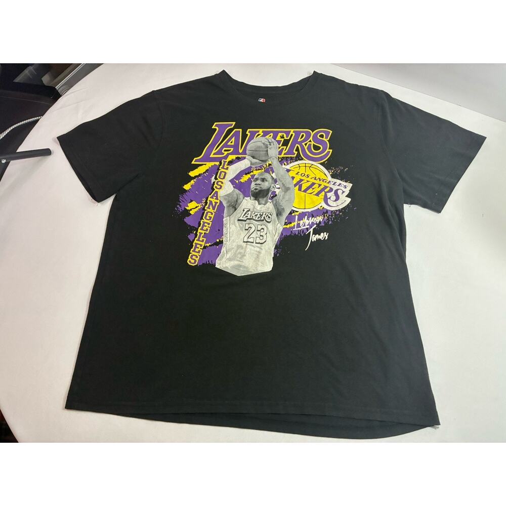 Los Angeles Lakers LeBron James 23 Tee XXL NBA Graphic T-Shirt Black